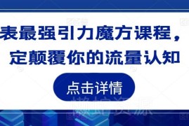 2024引力魔方系统实操教程 淘宝电商运营推广引流学习课程