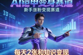 AI铠甲变身涨粉变现赛道解析 零门槛新手副业实操入门指南