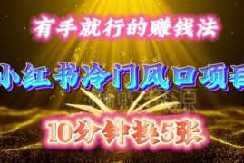 小红书冷门绝版书搬运赚钱项目 小白低门槛操作每日仅需10分钟