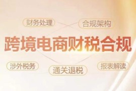 跨境电商老板财税合规特训营 规避涉税风险提升企业经营利润