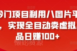 利用八图片平台全自动售卖虚拟产品 日赚百元冷门项目解析