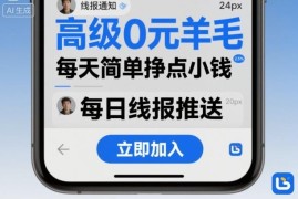 0元羊毛线报社群项目分享 操作广告类APP每天稳赚小额收益