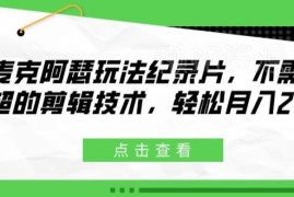 麦克阿瑟纪录片玩法实操教程 无剪辑基础也可做中视频增收