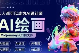 零基础AI绘画Midjourney系统教程 无设计基础可掌握可发展副业
