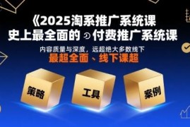 2025淘系付费推广系统课程 淘宝卖家全流程运营实操提升教程
