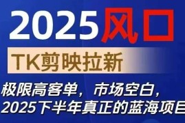 2025下半年TK剪映CapCut拉新项目详解 高客单价蓝海副业指南