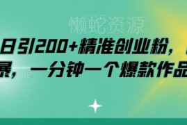 小红书精准创业粉引流方法 日引200粉爆款作品制作实操教程