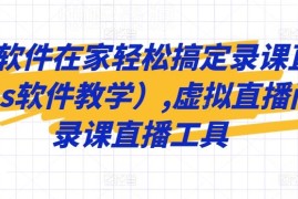 OBS软件实操教程 虚拟直播间搭建及录课直播操作全指南