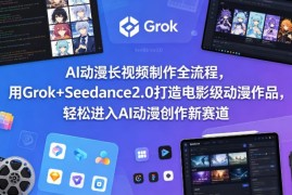 用Grok+Seedance2.0制作电影级AI动漫长视频 零基础全流程教程