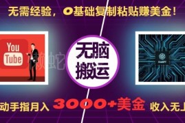 0基础海外发帖赚美刀实操项目分享 无需经验月入可超3000美元