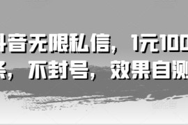 抖音低成本私信操作方法分享 1元100条不封号使用指南