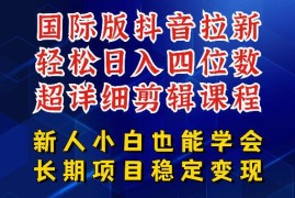 TikTok国际版拉新搭配剪映醒图豆包多玩法 长期可做副业实操教程