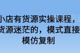 抖音小店有货源实操课程 有无货源运营模式均可直接模仿复制