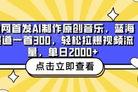 利用Suno V3 AI制作原创音乐变现 普通人可做的低门槛蓝海副业