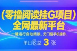 2024最新无门槛自动阅读挂机项目 手机操作零成本收益解析