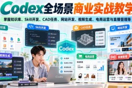 无水印Codex全场景商业实战教学 掌握多行业AI落地实操技能
