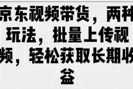 京东短视频带货两种玩法解析 批量发视频轻松拿长期稳定收益