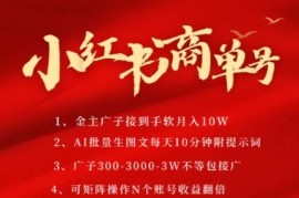 AI制作小红书PLOG商单号教程 多账号矩阵运营可实现月入过万