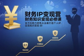财务从业者如何打造个人IP 财务知识变现全流程实操教学