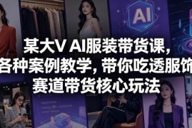 大V亲授AI服装带货课程 服饰赛道核心玩法全案例拆解教学