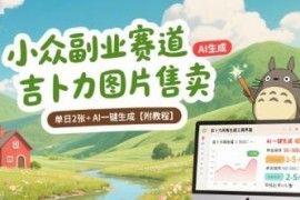 吉卜力风格图片售卖副业实操指南 AI生成附完整操作教程