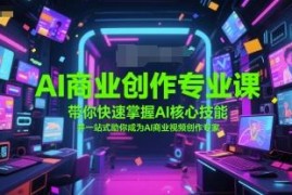 AI商业创作专业课 系统掌握AI工具 学会商业视频创作全流程