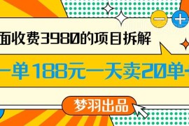 售价3980的龙年高转化赚钱项目拆解 单客价188成交率可达80%