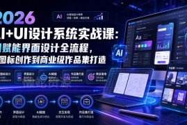2026 AI+UI设计系统实战课 AI赋能全流程打造商业级设计作品集