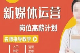 新媒体运营从入门转行到进阶 全体系能力提升培养课程