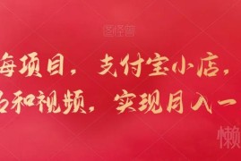 支付宝小店无货源店群项目全拆解 零成本实操可实现月入过万