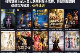 AI水果人动画短视频制作全流程 低门槛副业变现玩法详解
