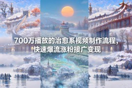 700万播放治愈系视频制作全流程 教你账号爆流涨粉接广变现