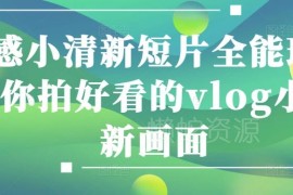情感小清新短片全能班 从零学会拍通透有质感的vlog画面