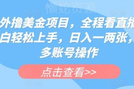 看海外直播赚美金项目实操教程 小白易上手可多账号操作