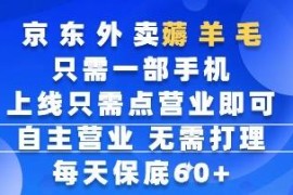 京东外卖零门槛薅羊毛项目详解 每日轻操作即可获得稳定收益