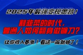 2025年普通人知识付费变现指南 互联网赚钱底层逻辑解析