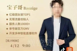 宝子哥4月短视频打法线下课 全程录音带字幕及配套PPT资料
