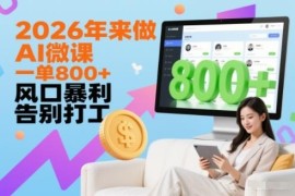 2026年AI微课副业实操攻略 从零掌握接单变现全流程