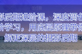 摄影后期进阶调色系统课 从底层原理掌握专业调色核心技巧
