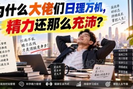 为什么日理万机的大佬仍精力充沛？核心原因一文深度解析
