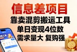 混剪工具售卖轻资产副业拆解 低门槛单日变现可达四位数