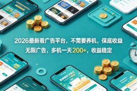 2026年无需养机看广告平台详解 不限观看次数收益稳定到账便捷