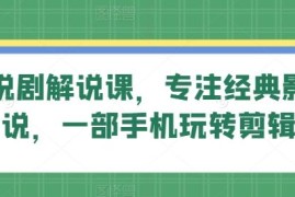 旗成说剧影视解说课程 零基础用一部手机玩转经典影视剪辑