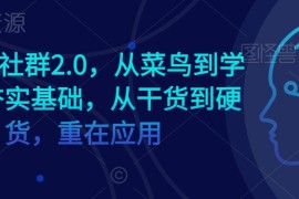 AI学习社群2.0全阶教学 零基础入门到精通 侧重实战落地