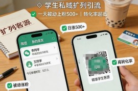 学生私域扩列引流实操方法 高转化被动上粉玩法详解