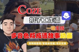 无编程基础可学 Coze智能体生成多音色成语故事动画全流程教学