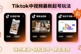 TikTok中视频最新起号玩法 选对这几个赛道即可实现日入百刀