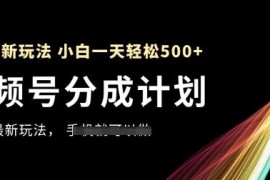 视频号分成计划感人绘画赛道玩法 新手零基础易上手可获稳定收益