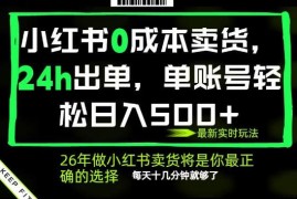 小红书零成本AI卖货全流程托管玩法 低门槛实操变现教程