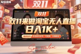 双11淘宝无人直播实操指南 低门槛可矩阵长期稳定无违规风险